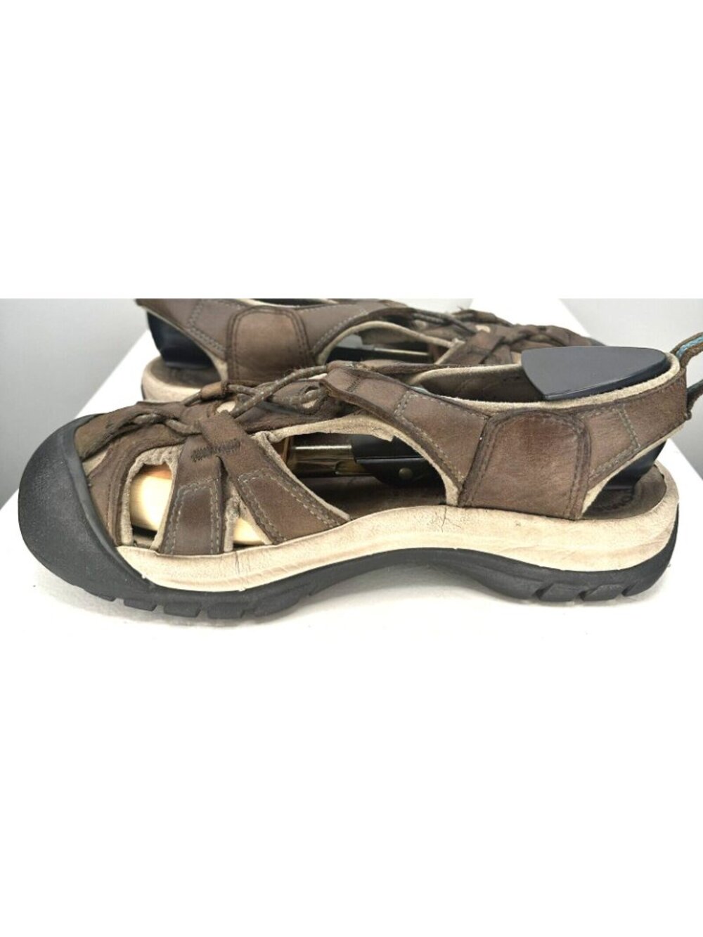 KEEN Newport Leather Sandals Womens 6 Brown Waterproof Hiking Closed Toe Comfort - Picture 7 of 10